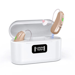 Amplificator auditiv Bluetooth Great-Ears G29 RIC, set 2 bucăți, reîncărcabil, control prin aplicație