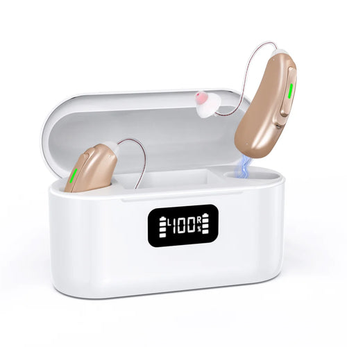 Amplificator auditiv Bluetooth Great-Ears G29 RIC, set 2 bucăți, reîncărcabil, control prin aplicație