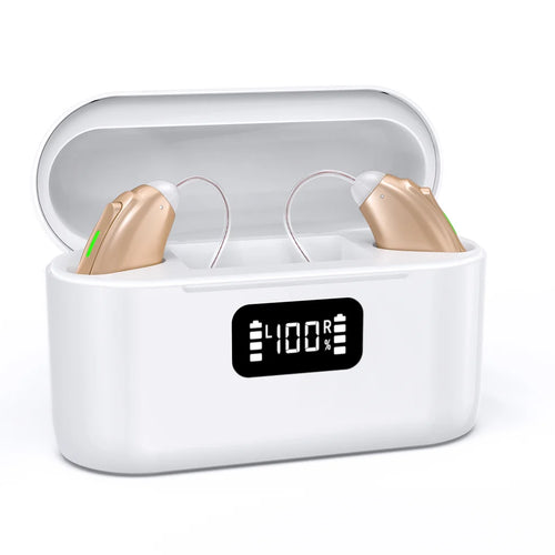 Amplificator auditiv Bluetooth Great-Ears G29 RIC, set 2 bucăți, reîncărcabil, control prin aplicație