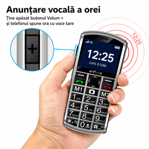 Telefon Artfone A400 pentru Seniori – 4G, Dual SIM, Buton SOS